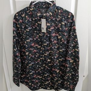 NWT H&M Floral Print Button Down Shirt